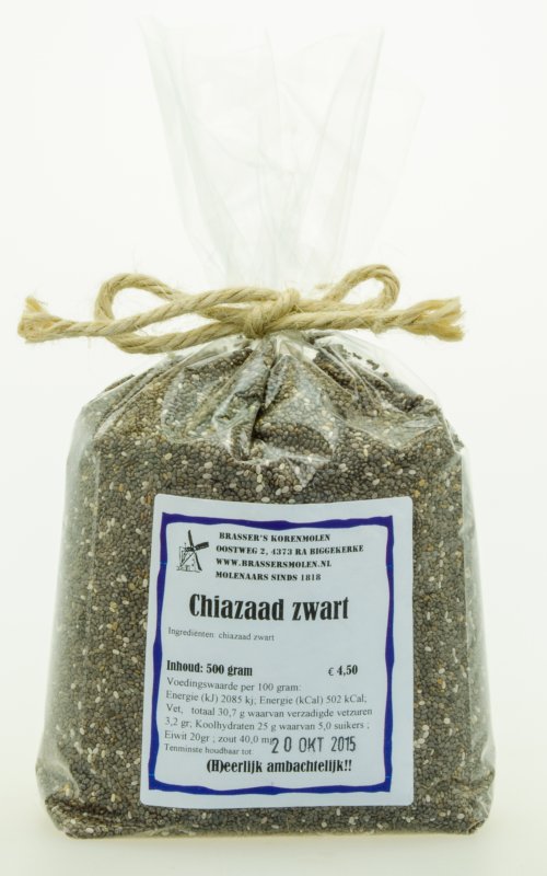  Chiazaad zwart (500 gr)