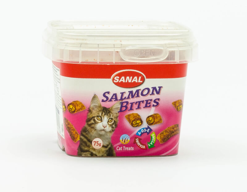  Zalm snacks voor de kat (75 gr.)