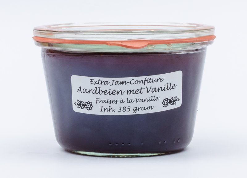  Aardbeien - vanille jam (385 gr)