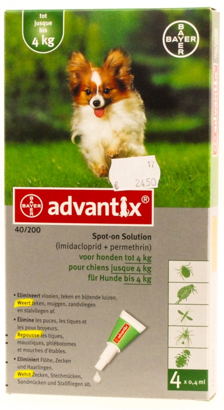  Advantix hond (<4kg)
