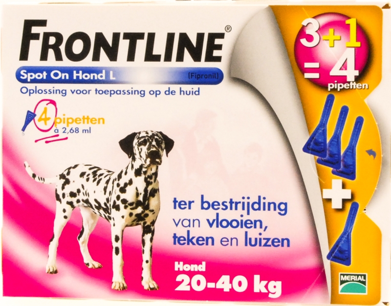  Frontline Spot on hond 4 stuks (20-40kg)