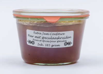 Peren jam met speculaaskruiden (385 gr)