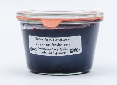 Vlier- en bosbessen jam (385 gr)