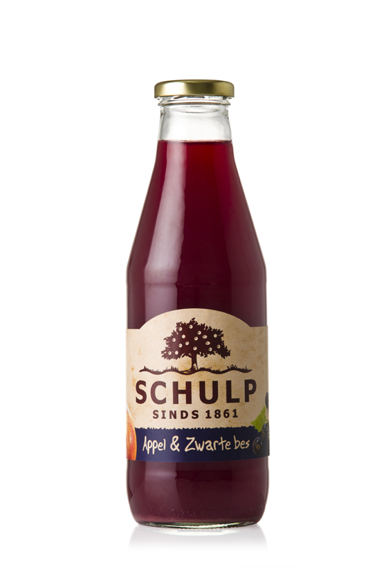 Appel-Zwarte Bessensap Schulp (750 Ml) Bestellen Bij Vers Op Schouwen